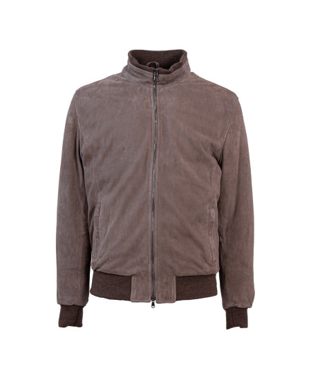 Shop BARBA  Bomber: Barba giubbino in pelle.
Chiusura zip con cerniera frontale.
Due tasche laterali con chiusura a zip.
Polsini e orlo a costine.
Composizione: 100% Pelle.
Made in Italy.. FOX 38901-3